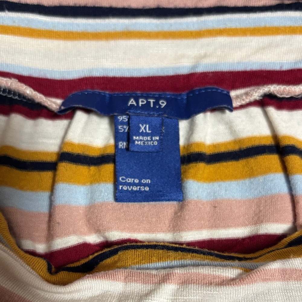 Apt. 9 Asymmetrical Skirt - Multicolor Stripes - Picture 2 of 3